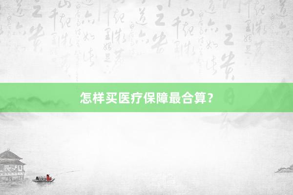 怎样买医疗保障最合算？
