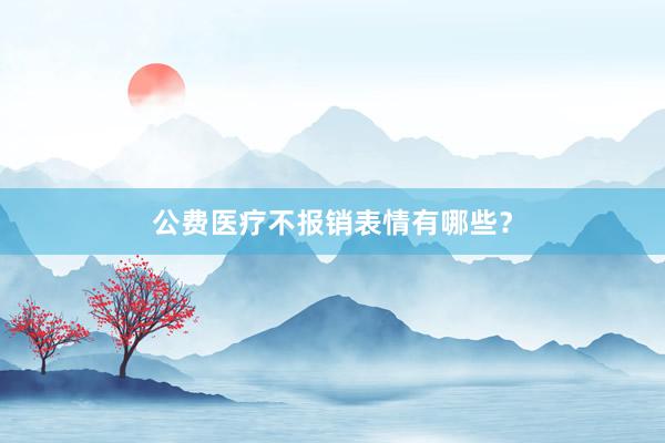 公费医疗不报销表情有哪些？